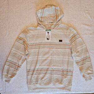 O'Neill Cream Hoodie with Colorful Stripes, XL 14/16, NWT